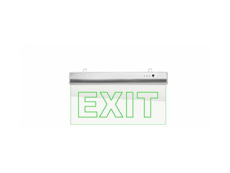 Aluminum edge-lit exit sign